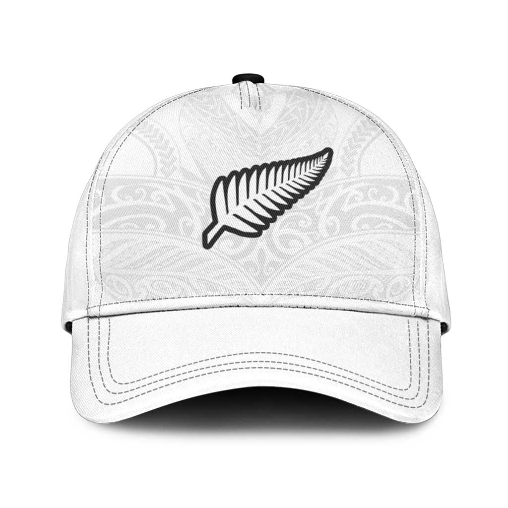 New Zealand Football Classic Cap The Whites-Sporty T90 Style LT03 Universal Fit White - Polynesian Pride