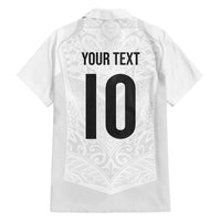 Custom New Zealand Football Family Matching Off Shoulder Short Dress and Hawaiian Shirt The Whites-Sporty T90 Style LT03 - Polynesian Pride