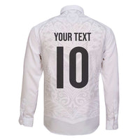 Custom New Zealand Football Family Matching Short Sleeve Bodycon Dress and Hawaiian Shirt The Whites-Sporty T90 Style LT03 - Polynesian Pride