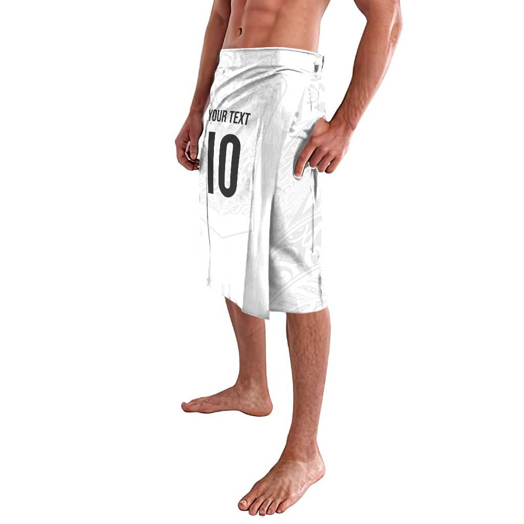 Custom New Zealand Football Lavalava The Whites-Sporty T90 Style LT03 - Polynesian Pride