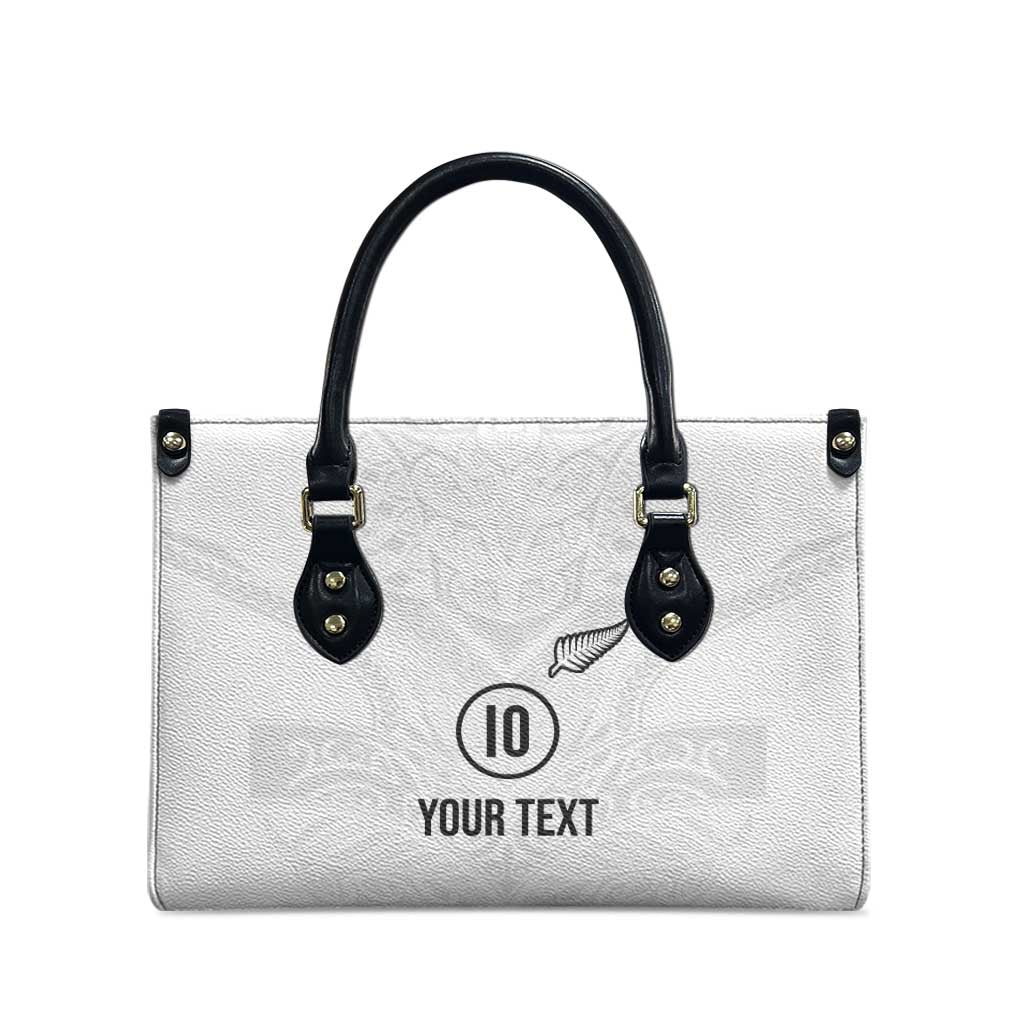 Custom New Zealand Football Leather Bag The Whites-Sporty T90 Style - Polynesian Pride