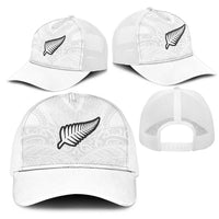 New Zealand Football Mesh Trucker Cap The Whites-Sporty T90 Style - Polynesian Pride
