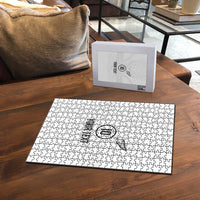 Custom New Zealand Football Puzzle The Whites-Sporty T90 Style LT03 - Polynesian Pride