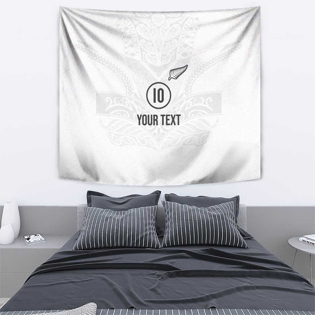 Custom New Zealand Football Tapestry The Whites-Sporty T90 Style LT03 - Polynesian Pride