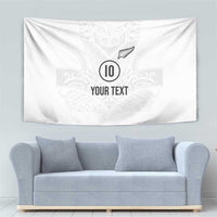 Custom New Zealand Football Tapestry The Whites-Sporty T90 Style LT03 - Polynesian Pride