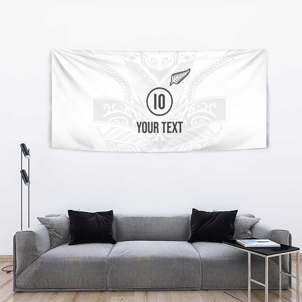 Custom New Zealand Football Tapestry The Whites-Sporty T90 Style LT03 - Polynesian Pride