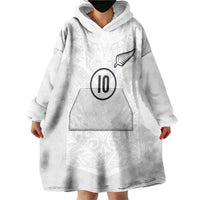 Custom New Zealand Football Wearable Blanket Hoodie The Whites-Sporty T90 Style LT03 - Polynesian Pride