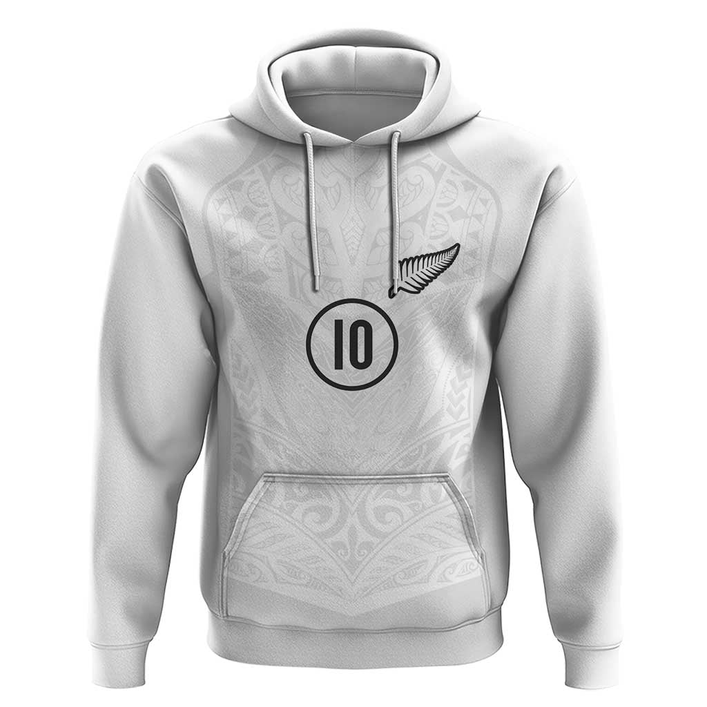 Custom New Zealand Football Zip Hoodie The Whites-Sporty T90 Style LT03 Pullover Hoodie White - Polynesian Pride