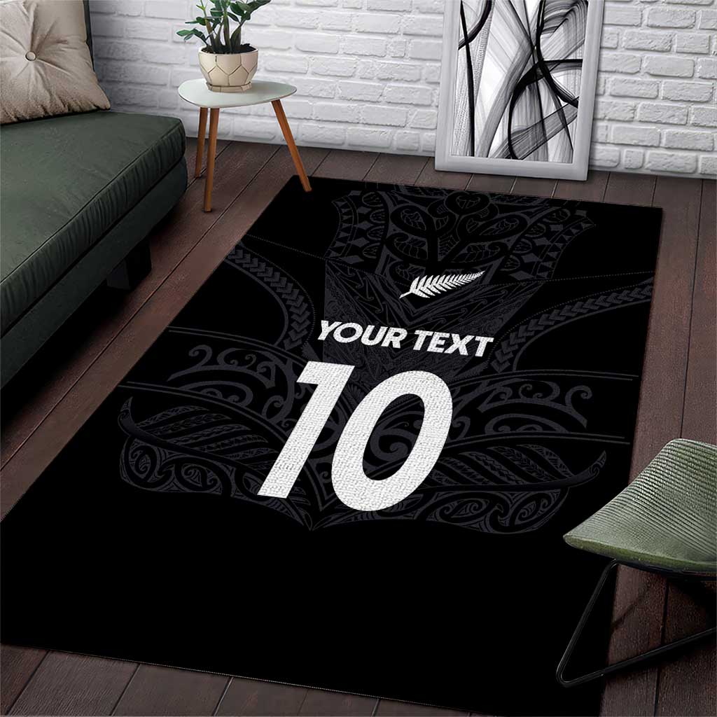 Custom Aotearoa Rugby Area Rug The Blacks-Sporty T90 Style LT03 Black - Polynesian Pride