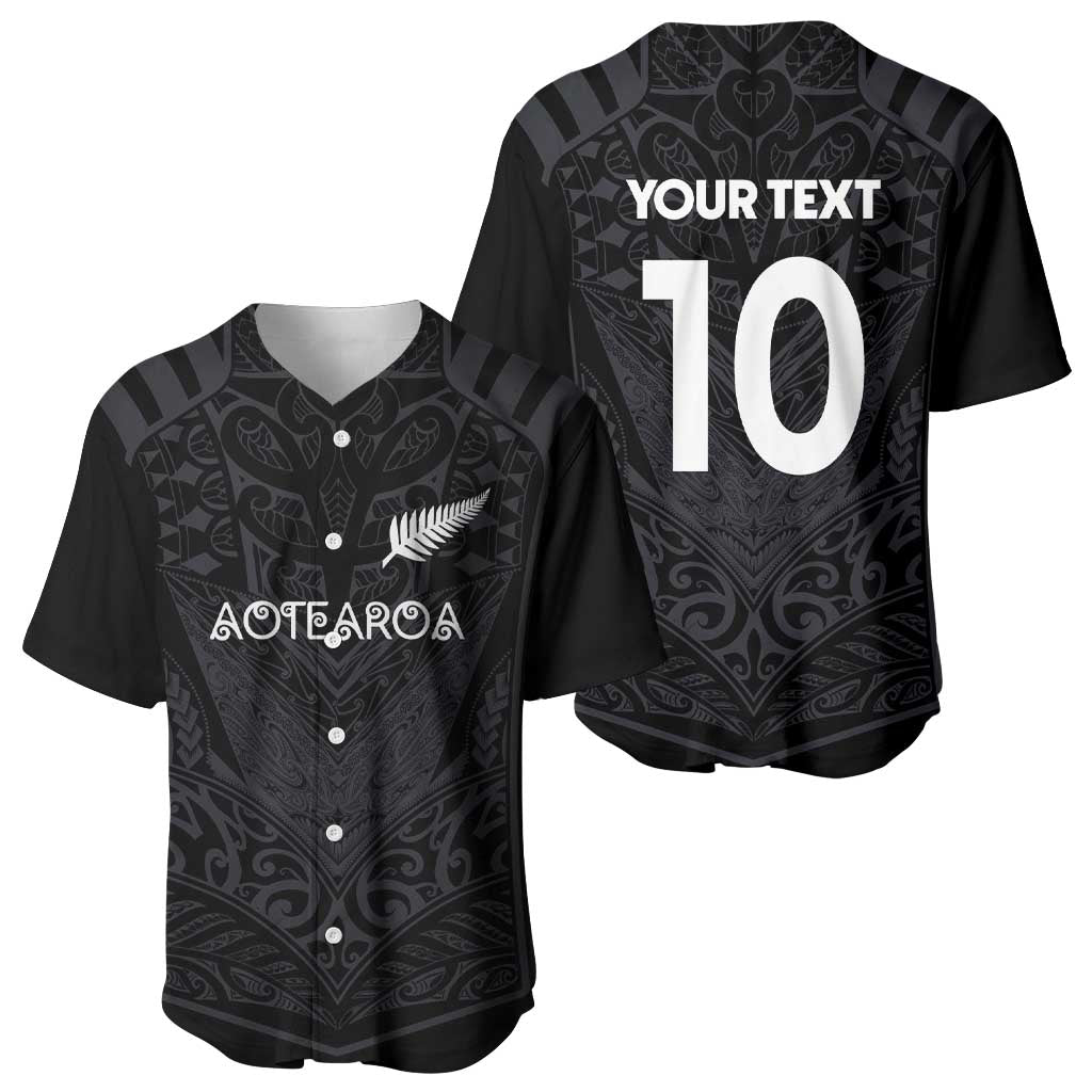 Custom Aotearoa Rugby Baseball Jersey The Blacks-Sporty T90 Style LT03 - Polynesian Pride