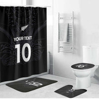 Custom Aotearoa Rugby Bathroom Set The Blacks-Sporty T90 Style LT03 Bathroom Set (4 pcs) Black - Polynesian Pride