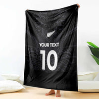 Custom Aotearoa Rugby Blanket The Blacks-Sporty T90 Style LT03 - Polynesian Pride