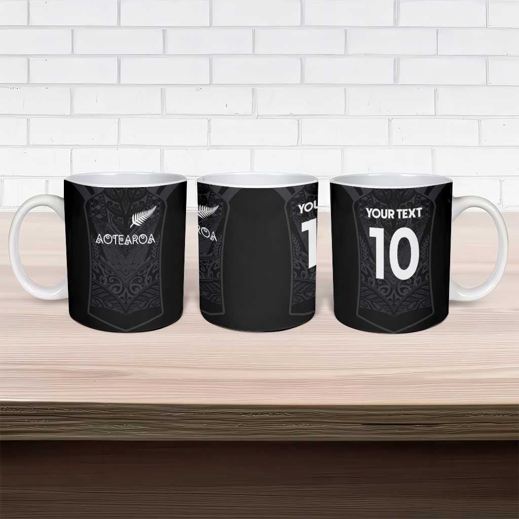 Custom Aotearoa Rugby Ceramic Mug The Blacks-Sporty T90 Style LT03 - Polynesian Pride