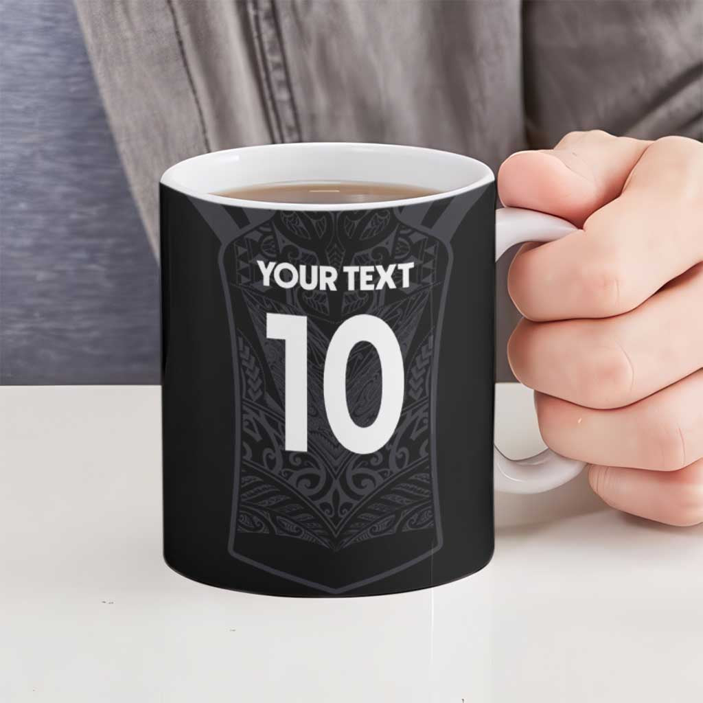 Custom Aotearoa Rugby Ceramic Mug The Blacks-Sporty T90 Style LT03 - Polynesian Pride
