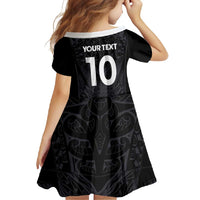 Custom Aotearoa Rugby Family Matching Off Shoulder Maxi Dress and Hawaiian Shirt The Blacks-Sporty T90 Style - Polynesian Pride