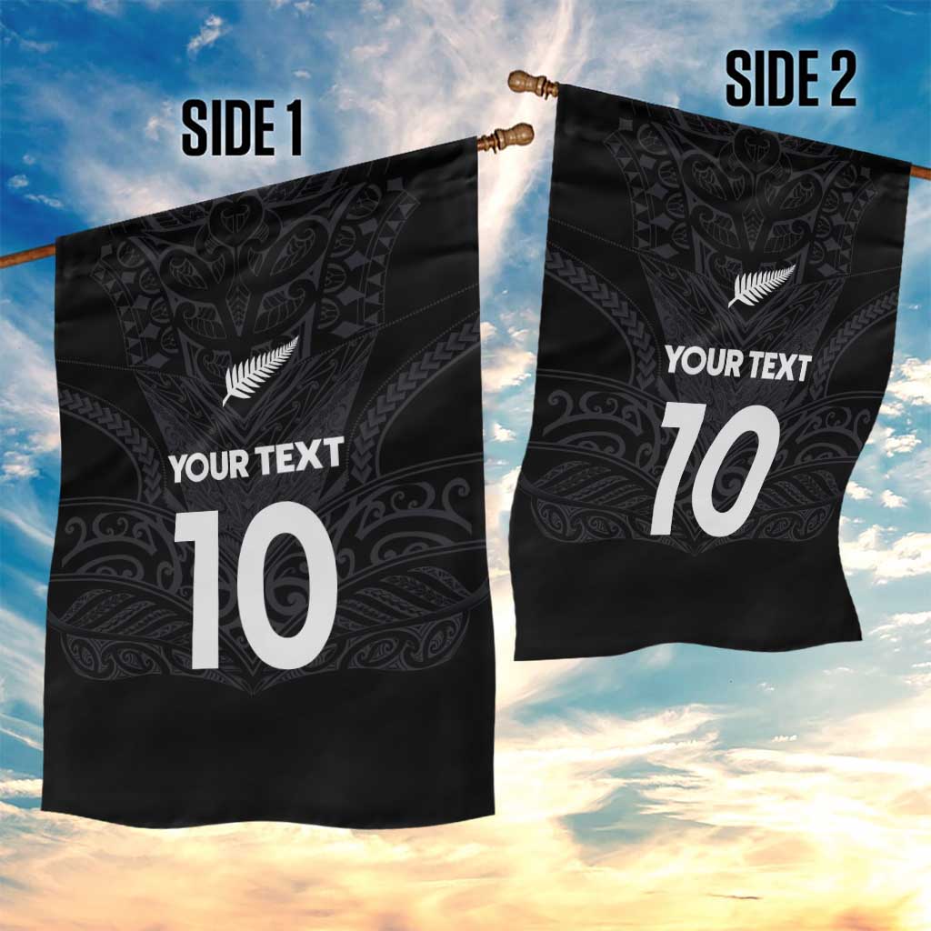 Custom Aotearoa Rugby Garden Flag The Blacks-Sporty T90 Style LT03 - Polynesian Pride