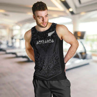 Custom Aotearoa Rugby Men Tank Top The Blacks-Sporty T90 Style LT03 Black - Polynesian Pride