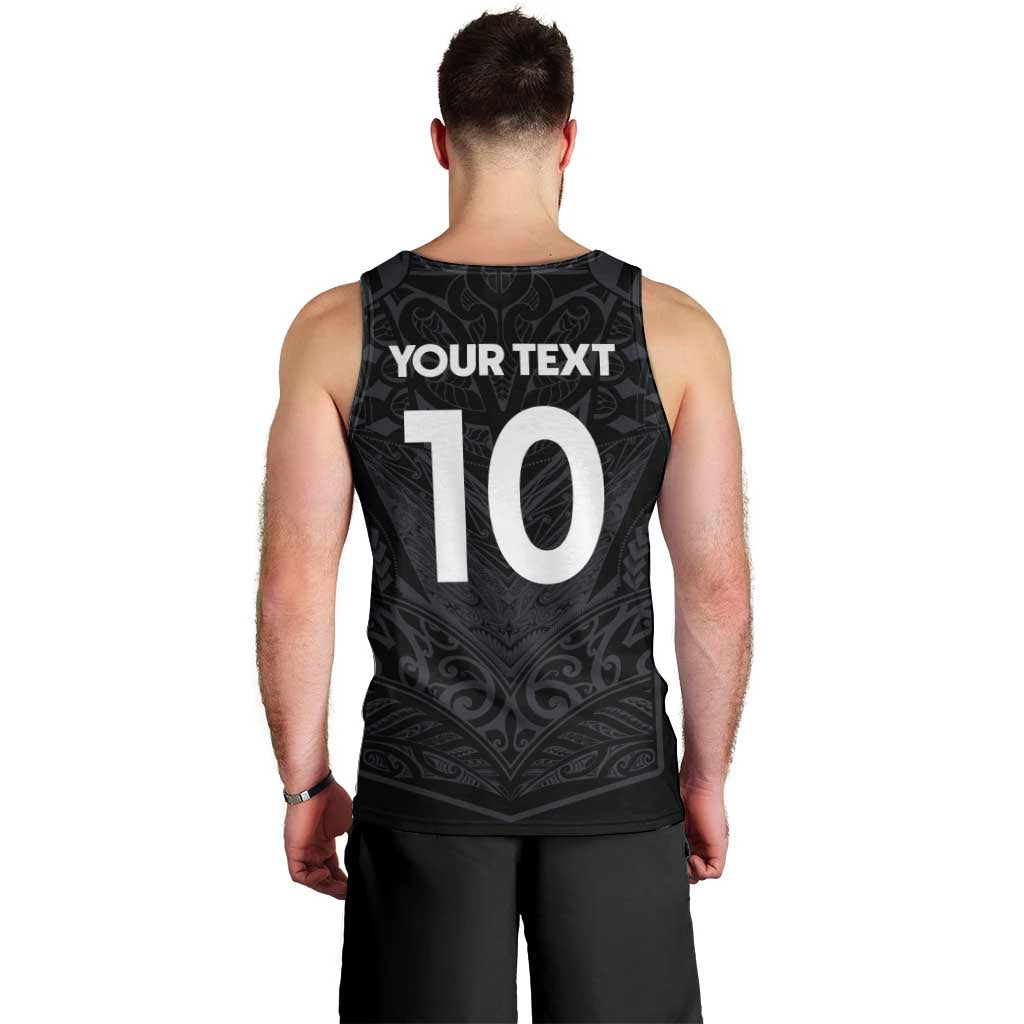 Custom Aotearoa Rugby Men Tank Top The Blacks-Sporty T90 Style LT03 - Polynesian Pride