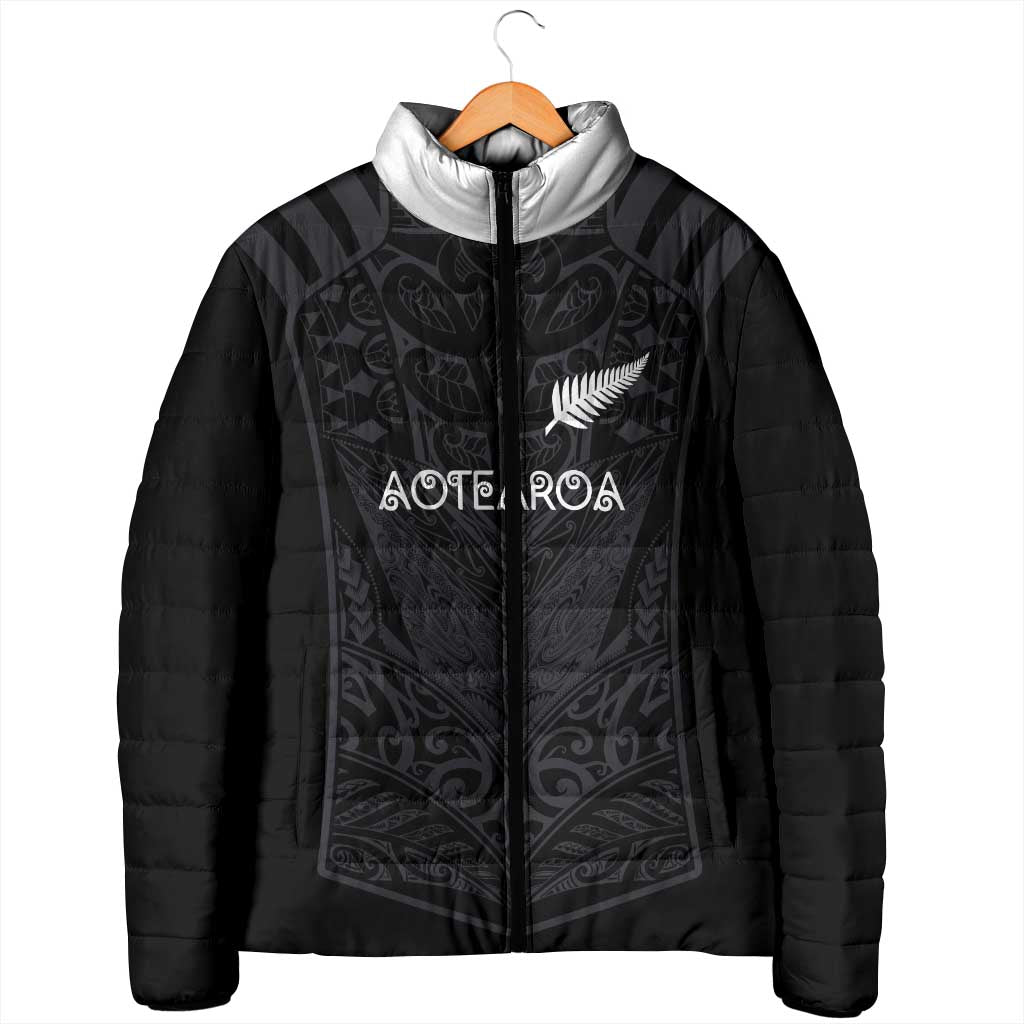 Custom Aotearoa Rugby Padded Jacket The Blacks-Sporty T90 Style LT03 - Polynesian Pride