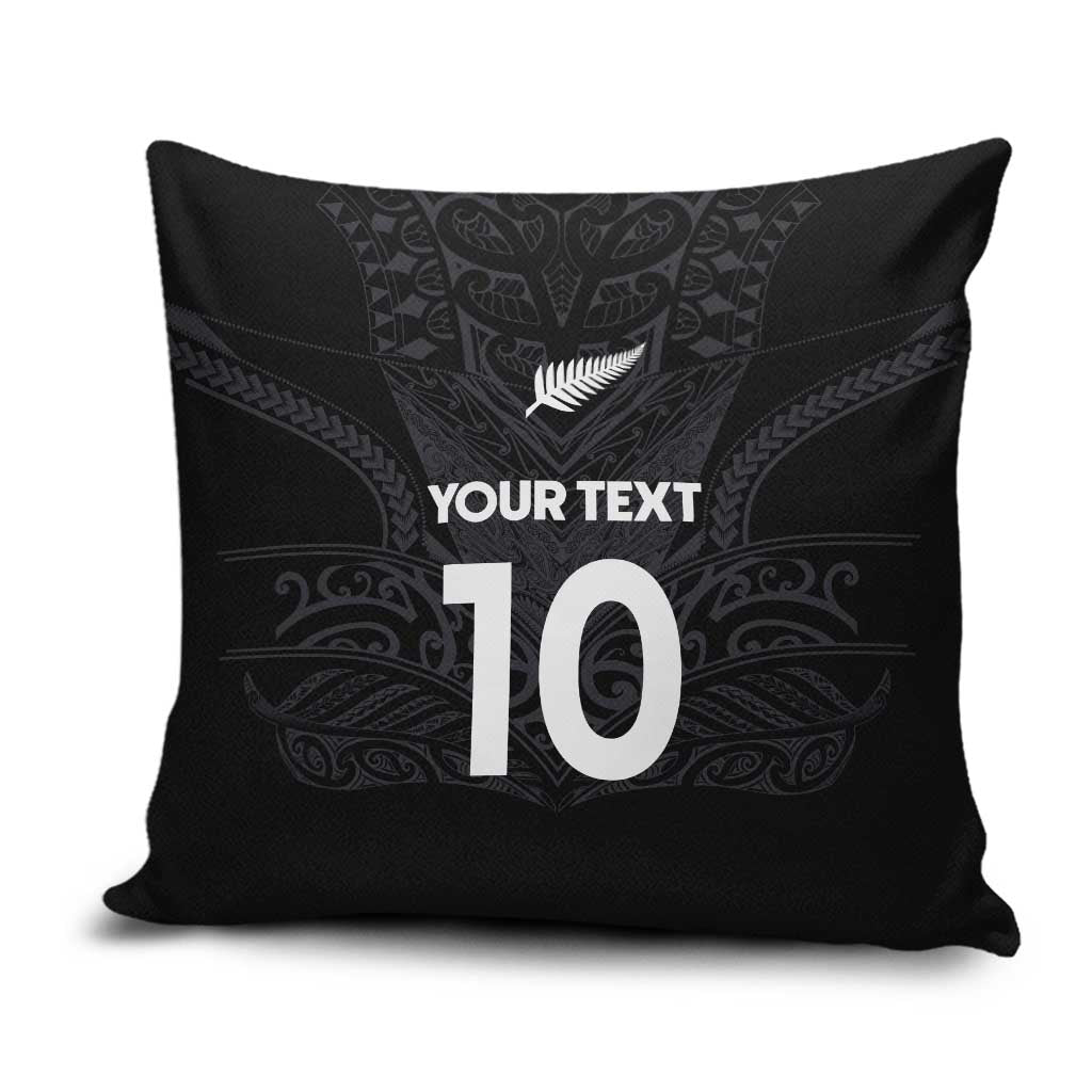 Custom Aotearoa Rugby Pillow Cover The Blacks-Sporty T90 Style LT03 Black - Polynesian Pride