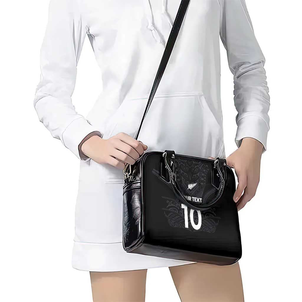 Custom Aotearoa Rugby Shoulder Handbag The Blacks-Sporty T90 Style - Polynesian Pride