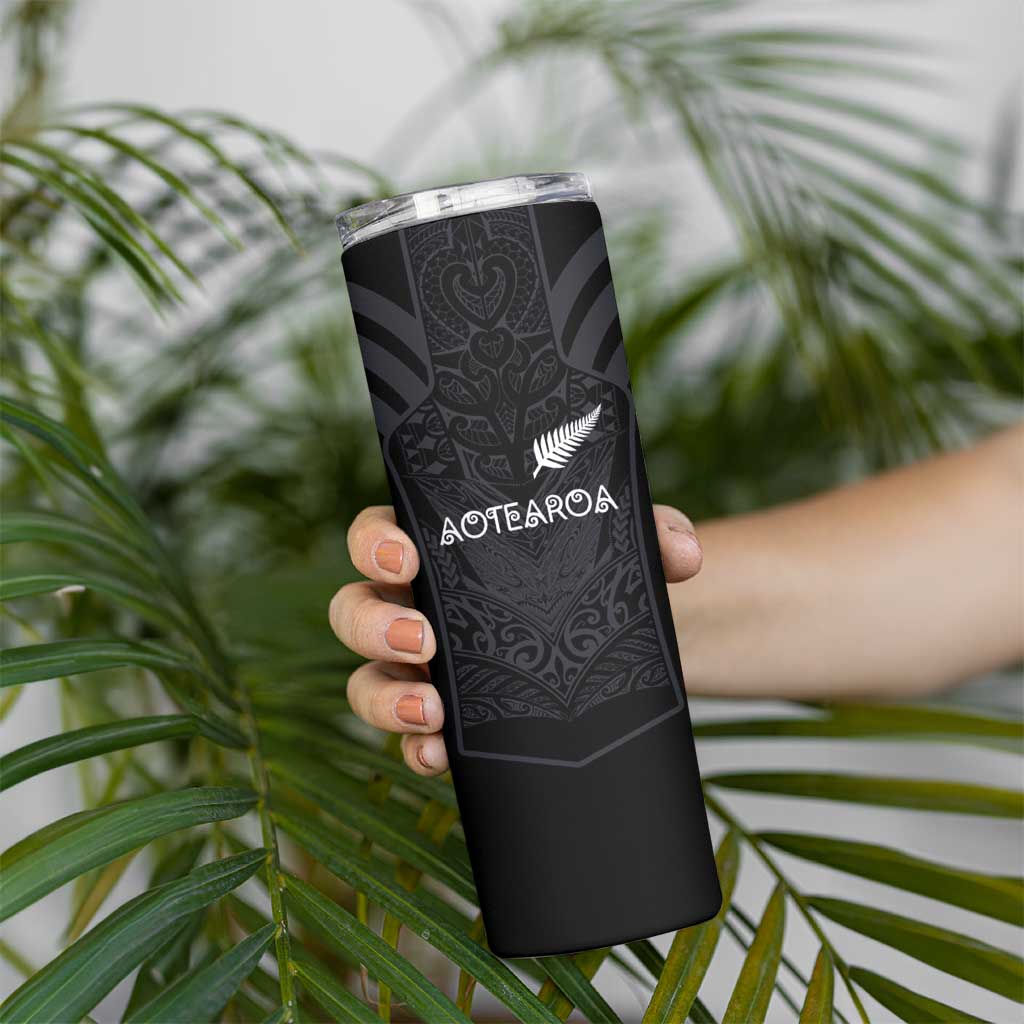 Custom Aotearoa Rugby Skinny Tumbler The Blacks-Sporty T90 Style - Polynesian Pride