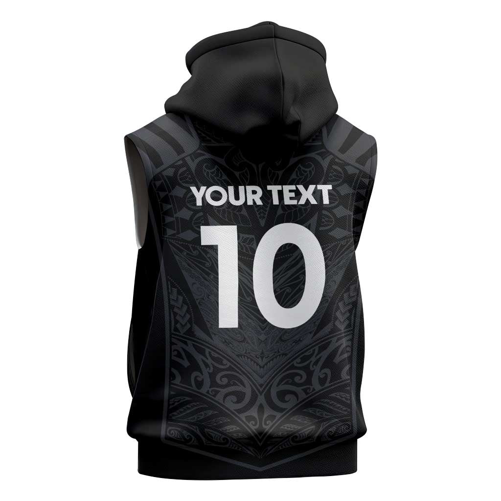Custom Aotearoa Rugby Sleeveless Hoodie The Blacks-Sporty T90 Style LT03 - Polynesian Pride