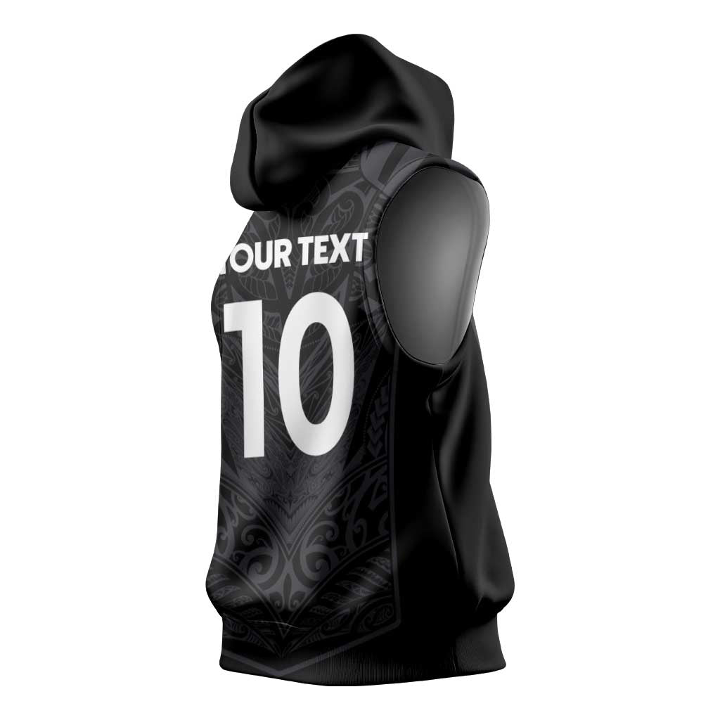 Custom Aotearoa Rugby Sleeveless Hoodie The Blacks-Sporty T90 Style LT03 - Polynesian Pride