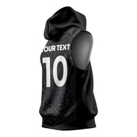 Custom Aotearoa Rugby Sleeveless Hoodie The Blacks-Sporty T90 Style LT03 - Polynesian Pride