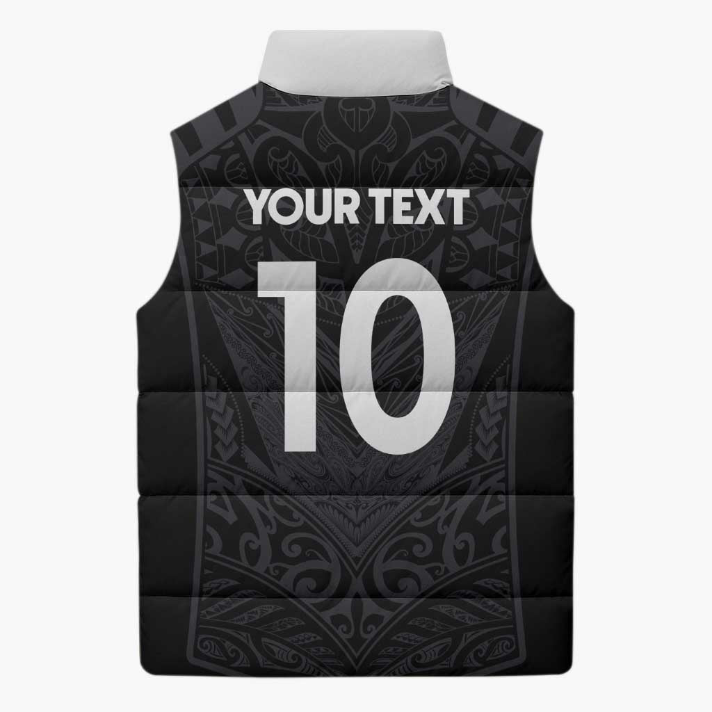 Custom Aotearoa Rugby Sleeveless Puffer Jacket The Blacks-Sporty T90 Style LT03 - Polynesian Pride