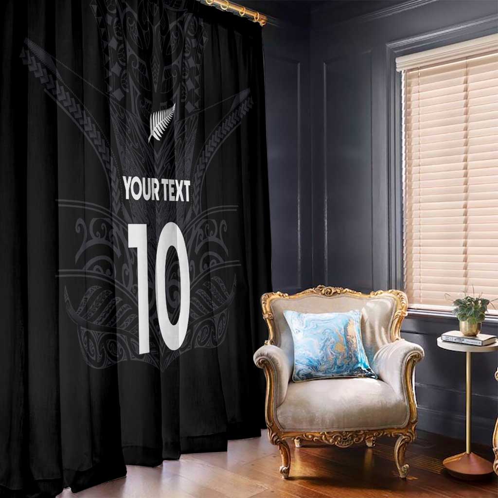 Custom Aotearoa Rugby Window Curtain The Blacks-Sporty T90 Style LT03 - Polynesian Pride