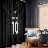 Custom Aotearoa Rugby Window Curtain The Blacks-Sporty T90 Style LT03 - Polynesian Pride