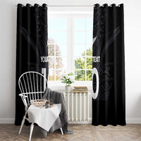 Custom Aotearoa Rugby Window Curtain The Blacks-Sporty T90 Style LT03 - Polynesian Pride