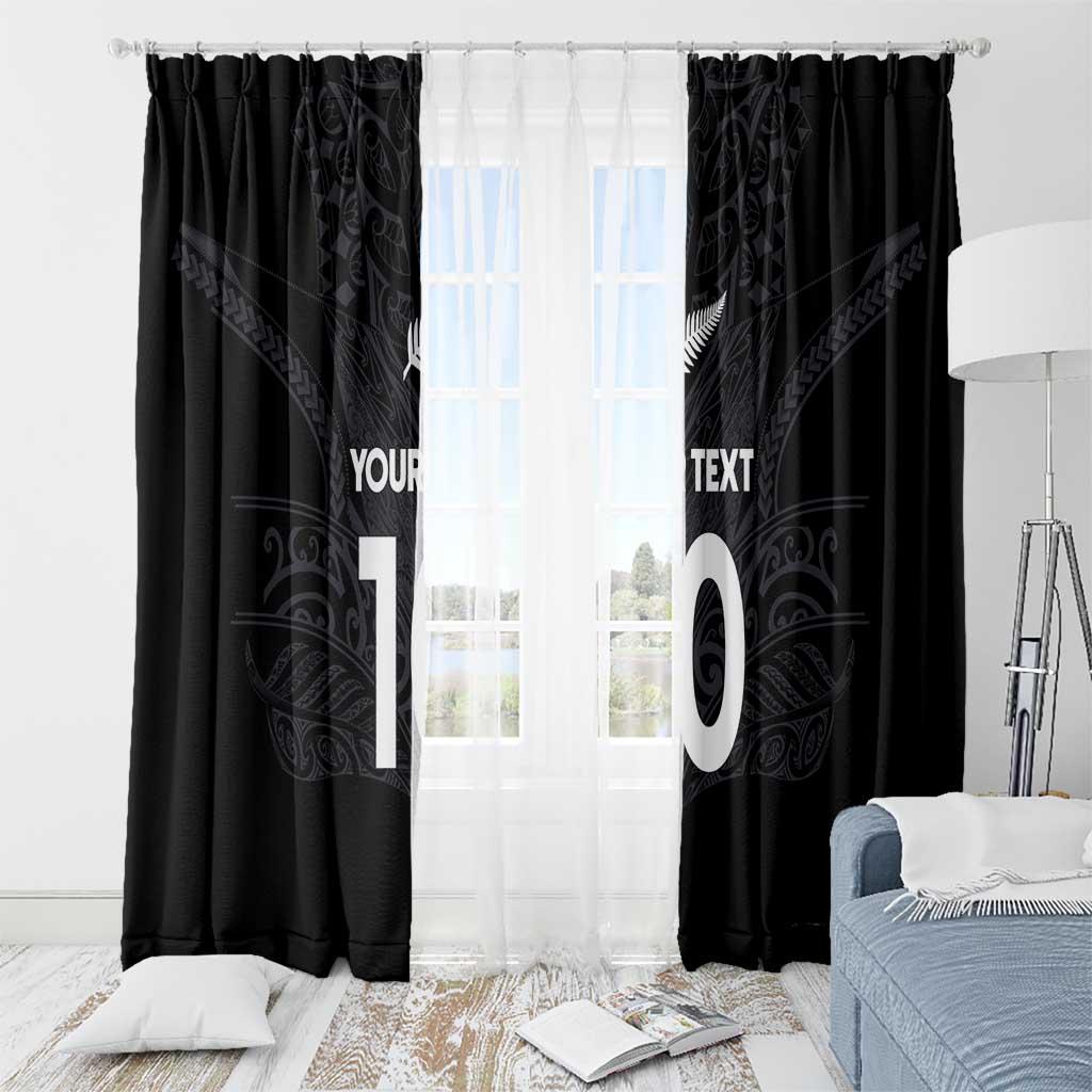Custom Aotearoa Rugby Window Curtain The Blacks-Sporty T90 Style LT03 - Polynesian Pride