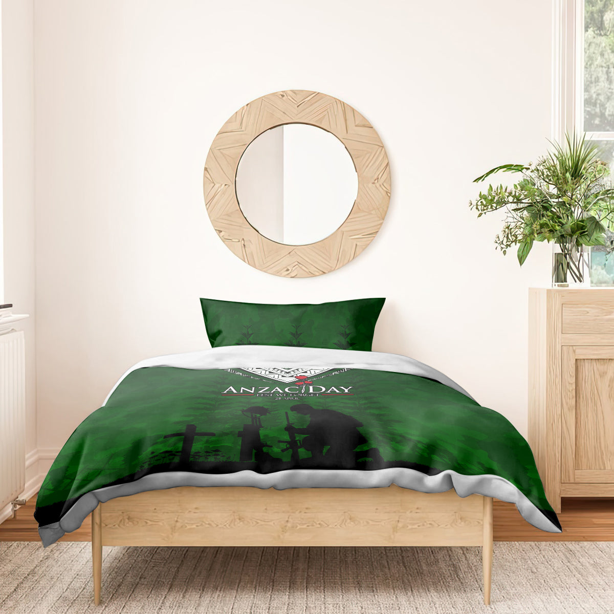 Norfolk Island ANZAC Day Bedding Set Soldier Lest We Forget Camouflage LT03 - Polynesian Pride