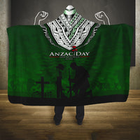 Norfolk Island ANZAC Day Hooded Blanket Soldier Lest We Forget Camouflage LT03 One Size Green - Polynesian Pride