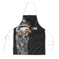 American Samoa Flag Day Apron Tribal Tattoo with Eagle Black