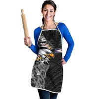 American Samoa Flag Day Apron Tribal Tattoo with Eagle Black
