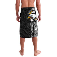 American Samoa Flag Day Lavalava Tribal Tattoo with Eagle Black