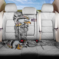 American Samoa Flag Day Back Car Seat Cover Tribal Tattoo with Eagle White LT03 One Size White - Polynesian Pride