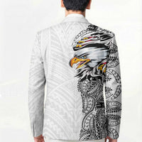 American Samoa Flag Day Blazer Tribal Tattoo with Eagle White LT03 - Polynesian Pride
