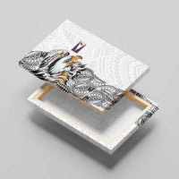 American Samoa Flag Day Canvas Wall Art Tribal Tattoo with Eagle White LT03 - Polynesian Pride