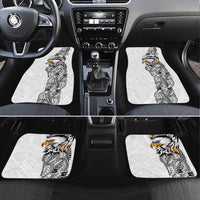 American Samoa Flag Day Car Mats Tribal Tattoo with Eagle White LT03 Set 4pcs White - Polynesian Pride