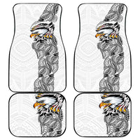 American Samoa Flag Day Car Mats Tribal Tattoo with Eagle White LT03 - Polynesian Pride