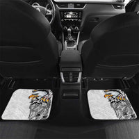 American Samoa Flag Day Car Mats Tribal Tattoo with Eagle White LT03 Set 2pcs - Back White - Polynesian Pride