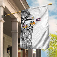 American Samoa Flag Day Garden Flag Tribal Tattoo with Eagle White LT03 House Flag White - Polynesian Pride