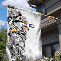 American Samoa Flag Day Garden Flag Tribal Tattoo with Eagle White LT03 - Polynesian Pride
