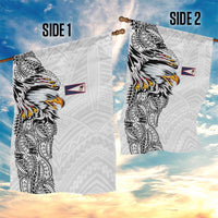 American Samoa Flag Day Garden Flag Tribal Tattoo with Eagle White LT03 - Polynesian Pride