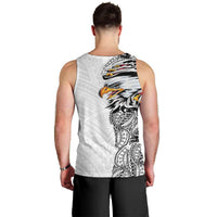 American Samoa Flag Day Men Tank Top Tribal Tattoo with Eagle White
