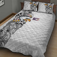 American Samoa Flag Day Quilt Bed Set Tribal Tattoo with Eagle White LT03 - Polynesian Pride